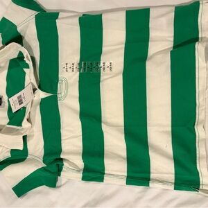 Ralph Lauren Emerald and White Striped Polo